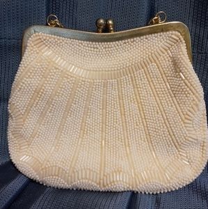 Vintage Pearl Beaded Evening Bag